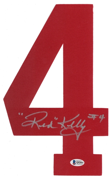 Red Kelly Autographed Red Wings Jersey Number