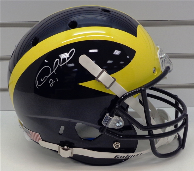 Desmond Howard Autographed Michigan Full Size Replica Helmet