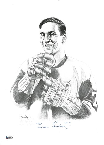 Ted Lindsay Autographed 11x14 Lithograph