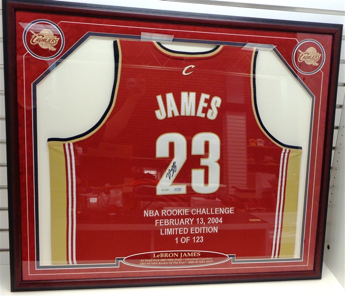lebron james signed rookie jersey