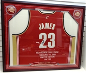Lebron James Autographed Framed Rookie Jersey 