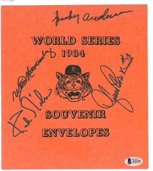 1984 Tigers Envelope Folder Signed by 15