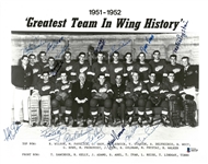 1951/52 Red Wings 11x14 Photo Autographed by 15 