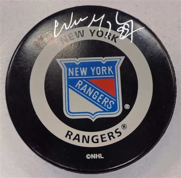 Wayne Gretzky Autographed Rangers Game Puck