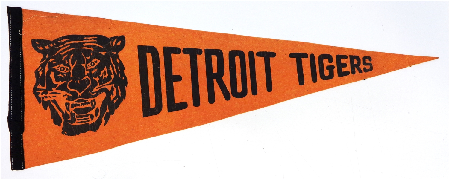 Detroit Tigers 1940s Orange Pennant