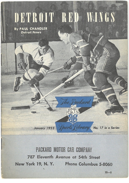 Detroit Red Wings 1953 Packard Pamphlet