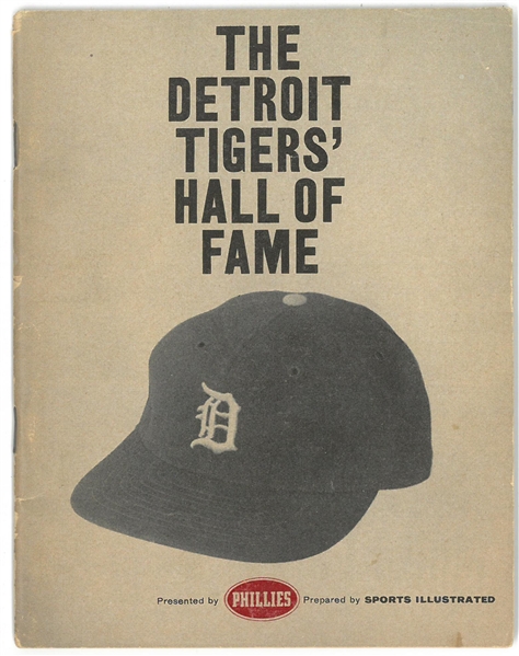 Detroit Tigers Hall of Fame 1959 Phillies Cigar Pamphlet