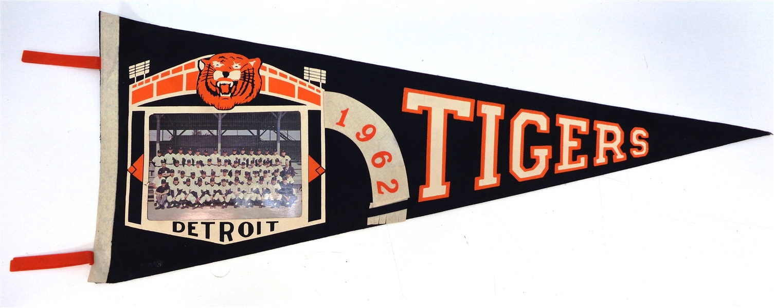 1962 Detroit Tigers Team Photo Pennant