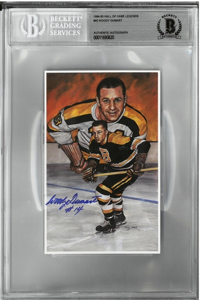 Woody Dumart Autographed Legends of Hockey Card