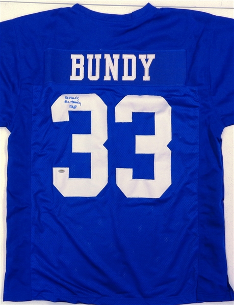 Ed ONeill Signed Al Bundy #33 Polk High Blue Football Jersey w/Al Bundy, MVP