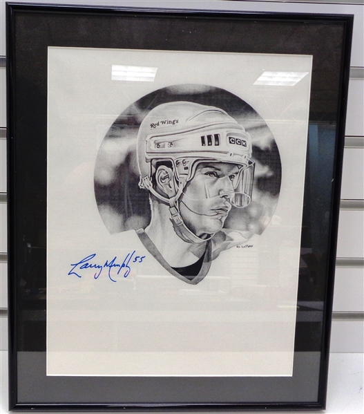 Larry Murphy Autographed Framed Original 11x14 Art