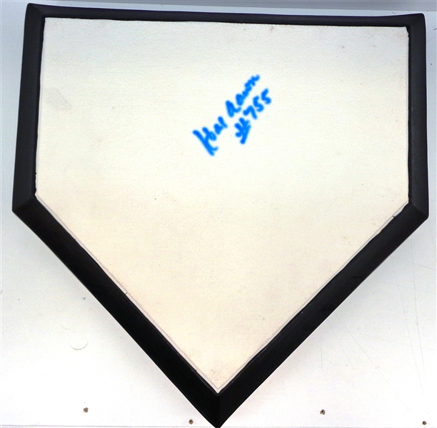 Hank Aaron Autographed Authentic Home Plate