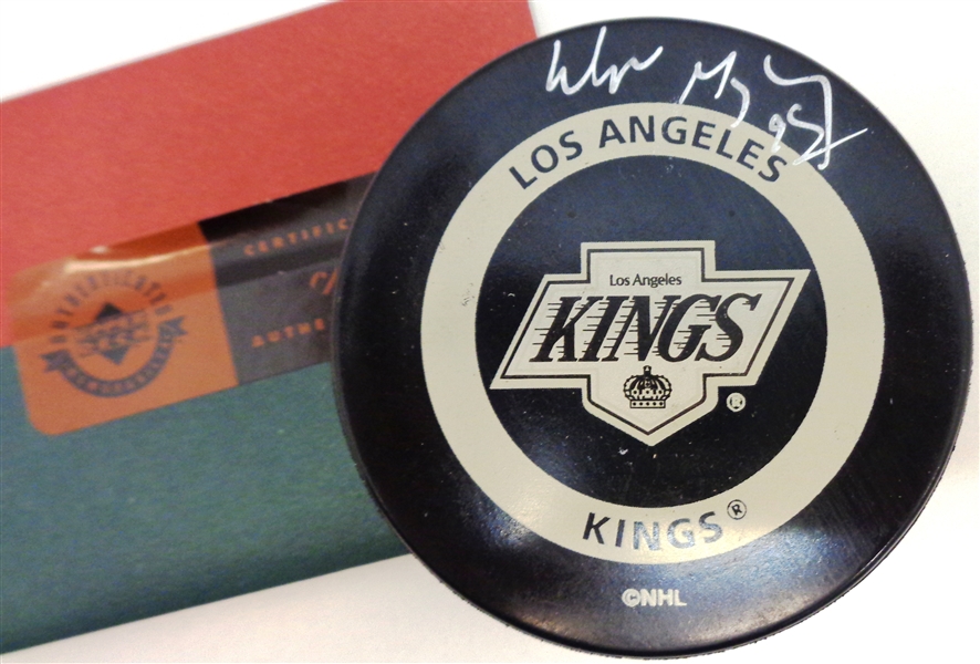 Wayne Gretzky Autographed LA Kings Official Game Puck