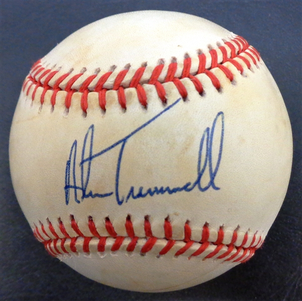 Alan Trammell Autographed Baseball