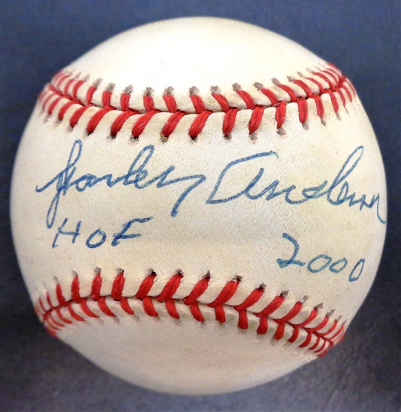 Sparky Anderson Autographed Baseball w/ HOF 2000