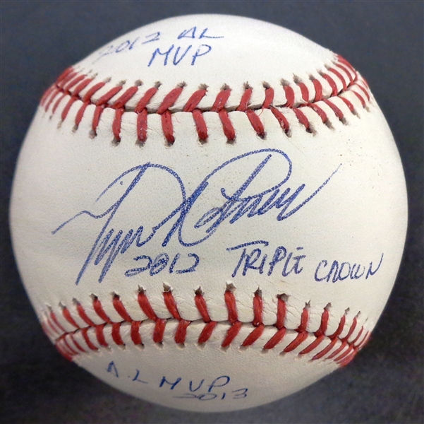 Miguel Cabrera Autographed Baseball w/ 3 Inscriptions