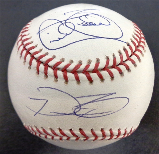 Cecil & Prince Fielder Autographed Baseball