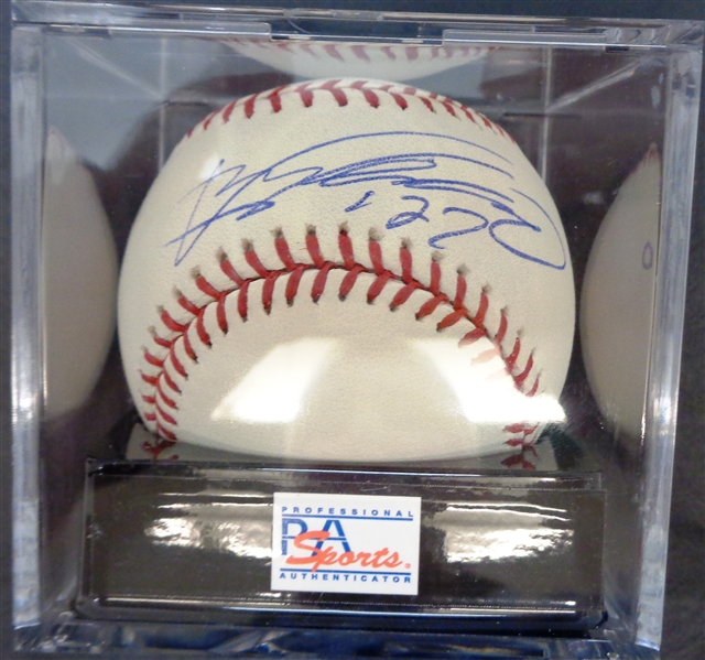 Vladimir Guerrero Autographed Baseball PSA 9