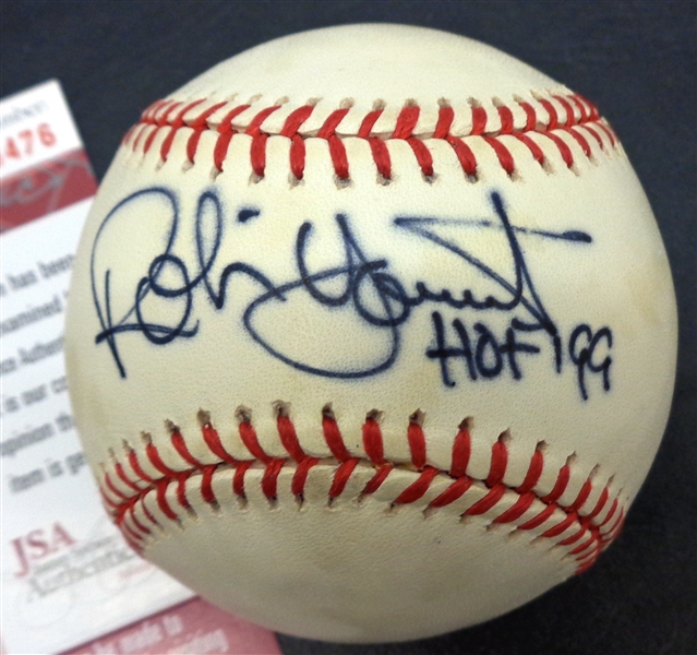 Robin Yount Autographed Baseball w/ HOF