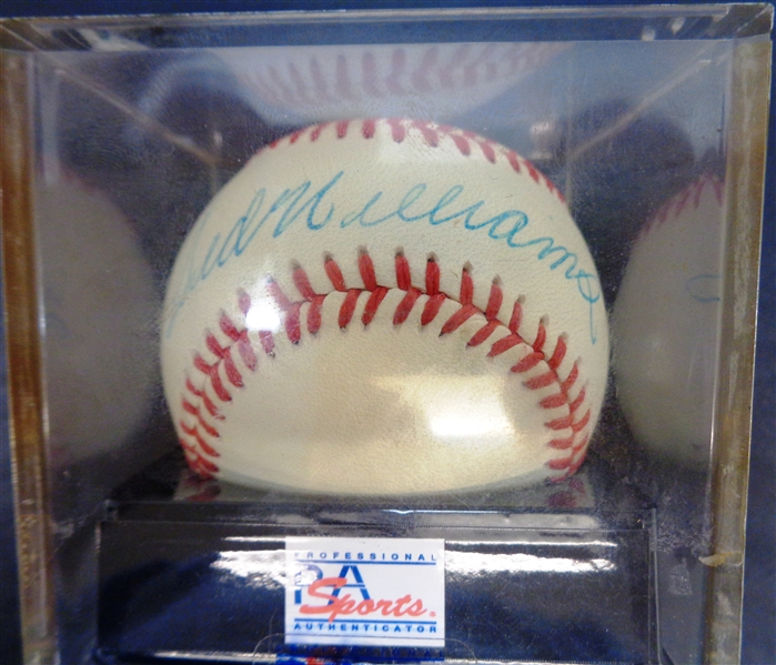 Ted Williams Autographed Baseball PSA 7.5
