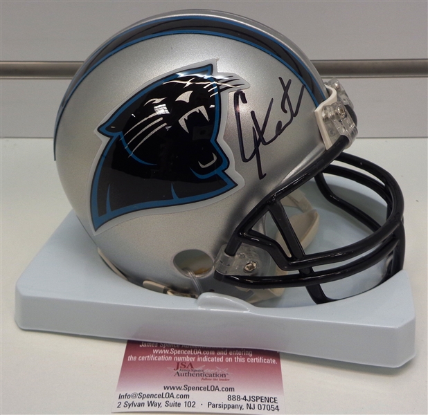 Cam Newton Autographed Panthers Mini Helmet