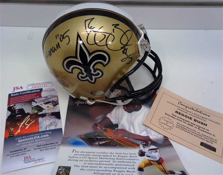 Reggie Bush Autographed Mini Helmet w/ Heisman