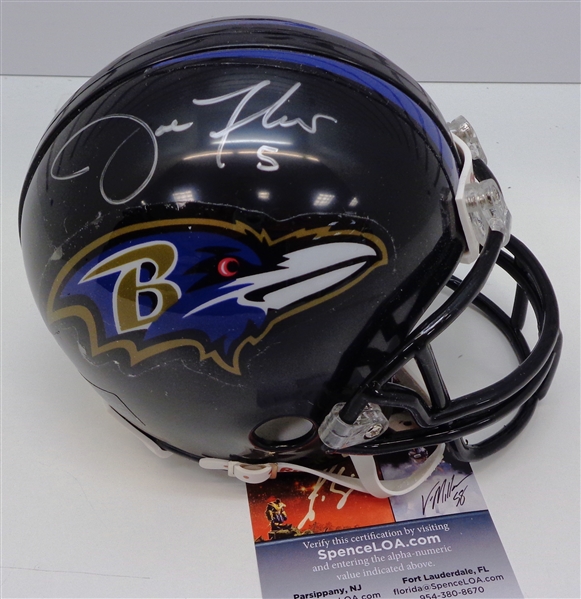 Joe Flacco Autographed Ravens Mini Helmet