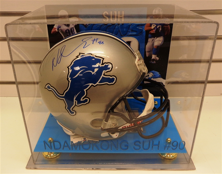 Ndamukong Suh Autographed Full Size Replica Helmet w/ Case