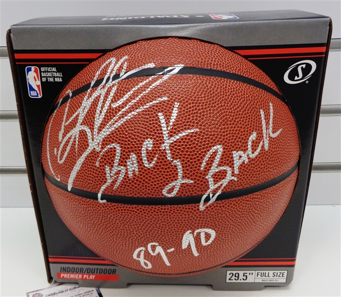 Dennis Rodman Autographed I/O Ball w/ Back 2 Back 89-90