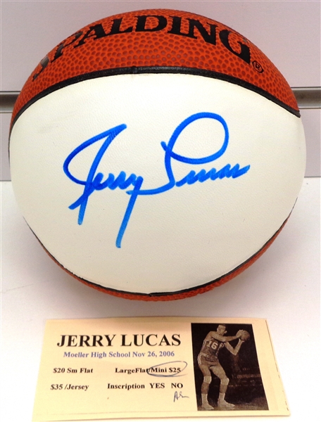 Jerry Lucas Autographed Mini Basketball