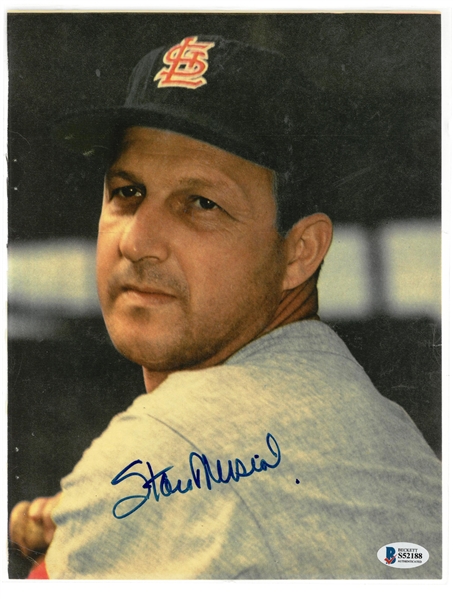 Stan Musial Autographed Laminated Magazine Page