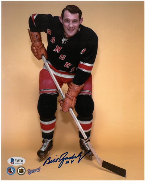 Bill Gadsby Autographed Rangers 8x10 Photo