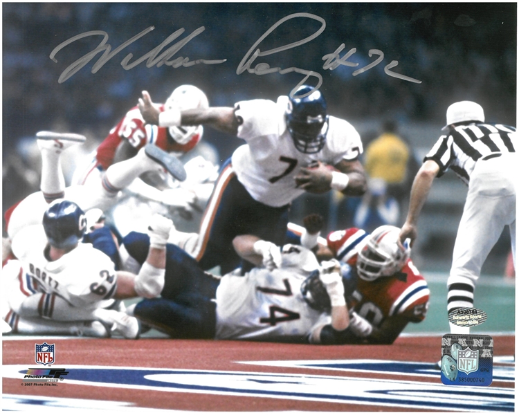 William Perry Signed Chicago Bears Super Bowl XX Touchdown Run 8x10 Photo
