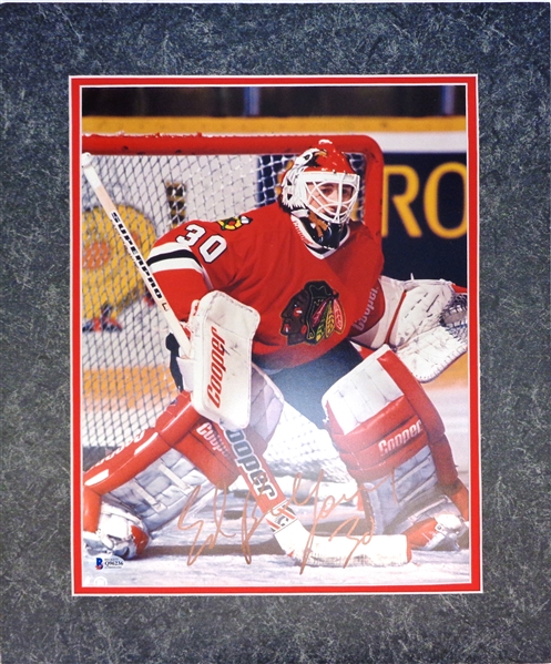 Ed Belfour Autographed Matted 11x14 Photo