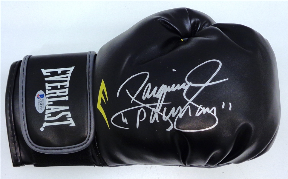 Manny Pacman Pacquiao Signed Everlast Black Boxing Glove