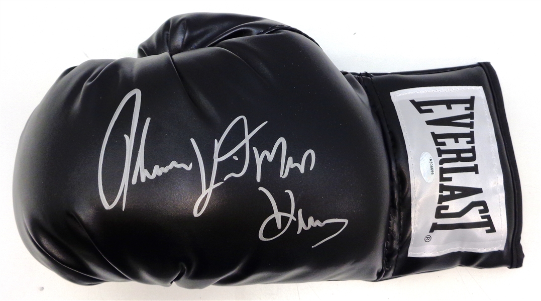 Thomas Hearns Signed Everlast Black Boxing Glove w/Hitman
