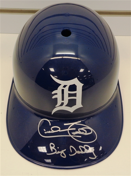 Cecil Fielder Signed Detroit Tigers Replica Batting Helmet w/Big Daddy