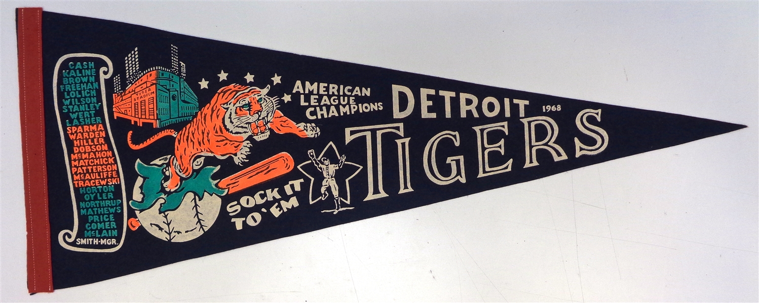 Detroit Tigers 1968 American League Champions Pennant
