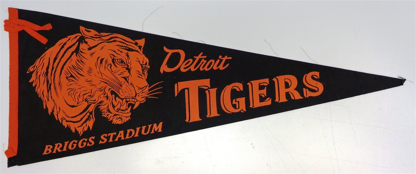 Detroit Tigers 1950 Briggs Stadium Pennant