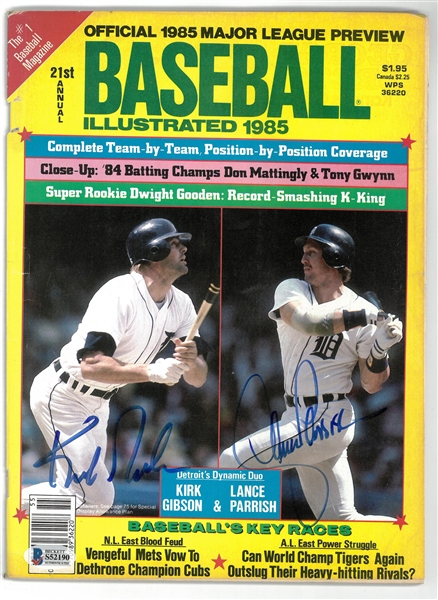 Kirk Gibson & Lance Parrish Autographed Baseball Magazine