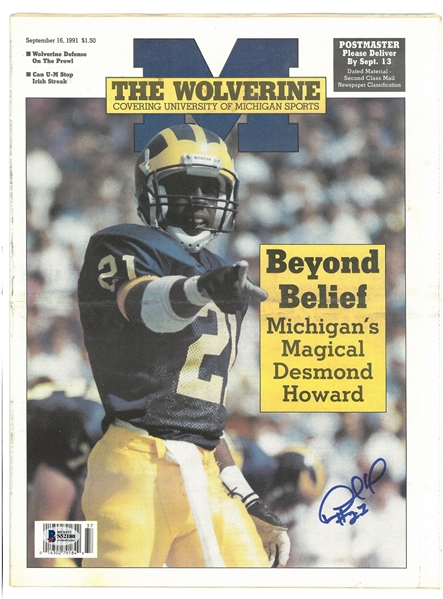 Desmond Howard Autographed Michigan Magazine