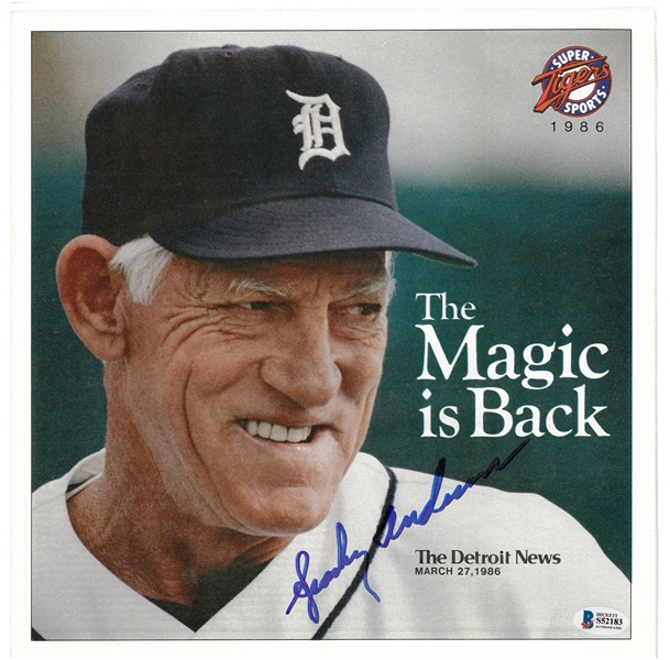 Sparky Anderson Autographed 1986 Baseball Preview