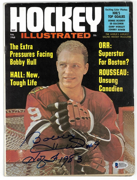 Bobby Hull Autographed 1968 Hockey Illustrated