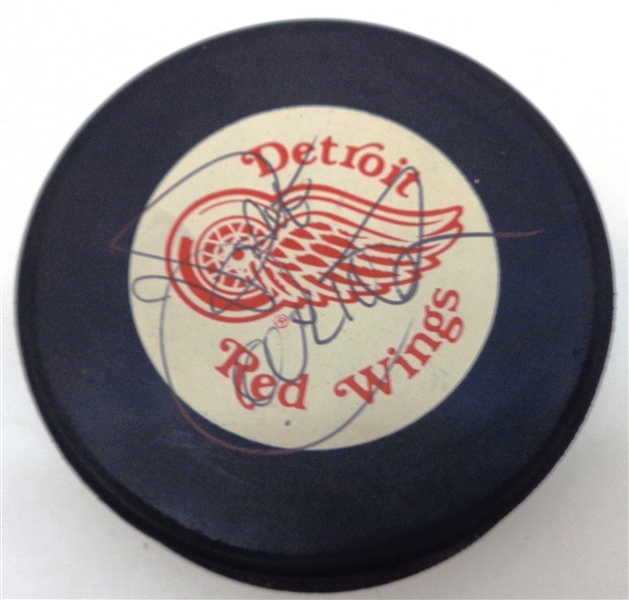Dave Coulier Autographed Red Wings Puck