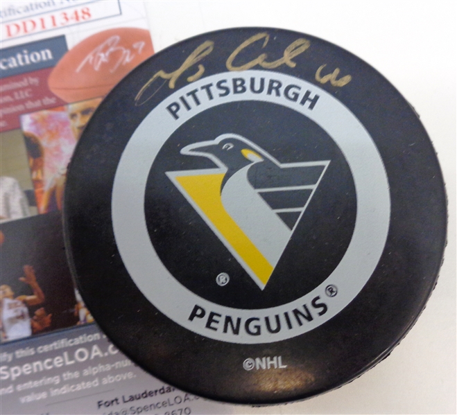 Mario Lemieux Autographed Penguins Game Puck