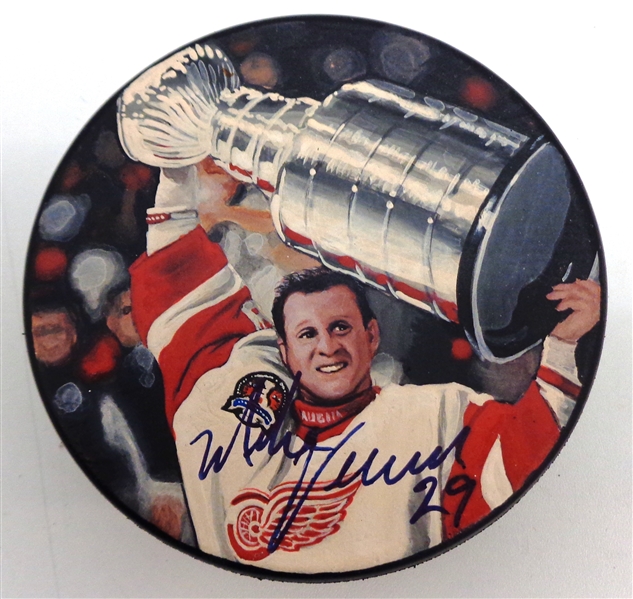 Mike Vernon Autographed Hand Painted Puck