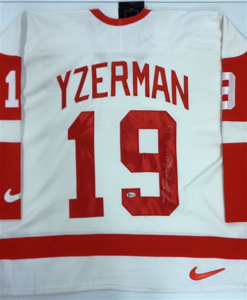 Steve Yzerman Autographed Red Wings Nike Jersey