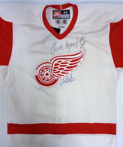 Osgood & Hasek Autographed Red Wings Jersey