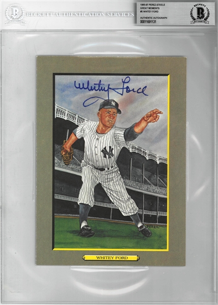 Whitey Ford Autographed Perez-Steele Great Moments