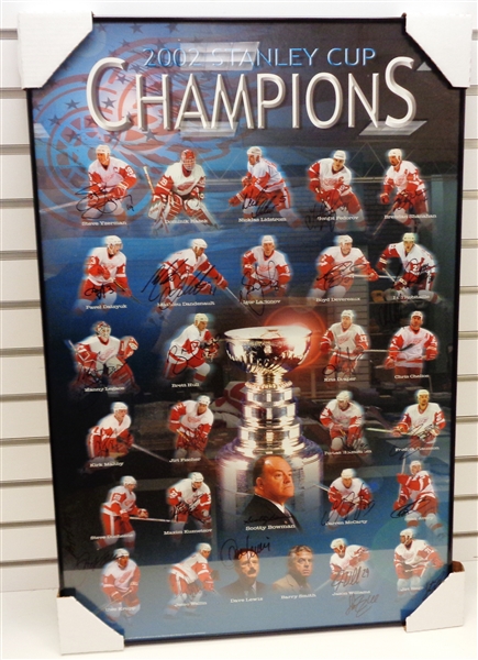 Red Wings Framed 2002 Poster Signed by 25 (pick up only)